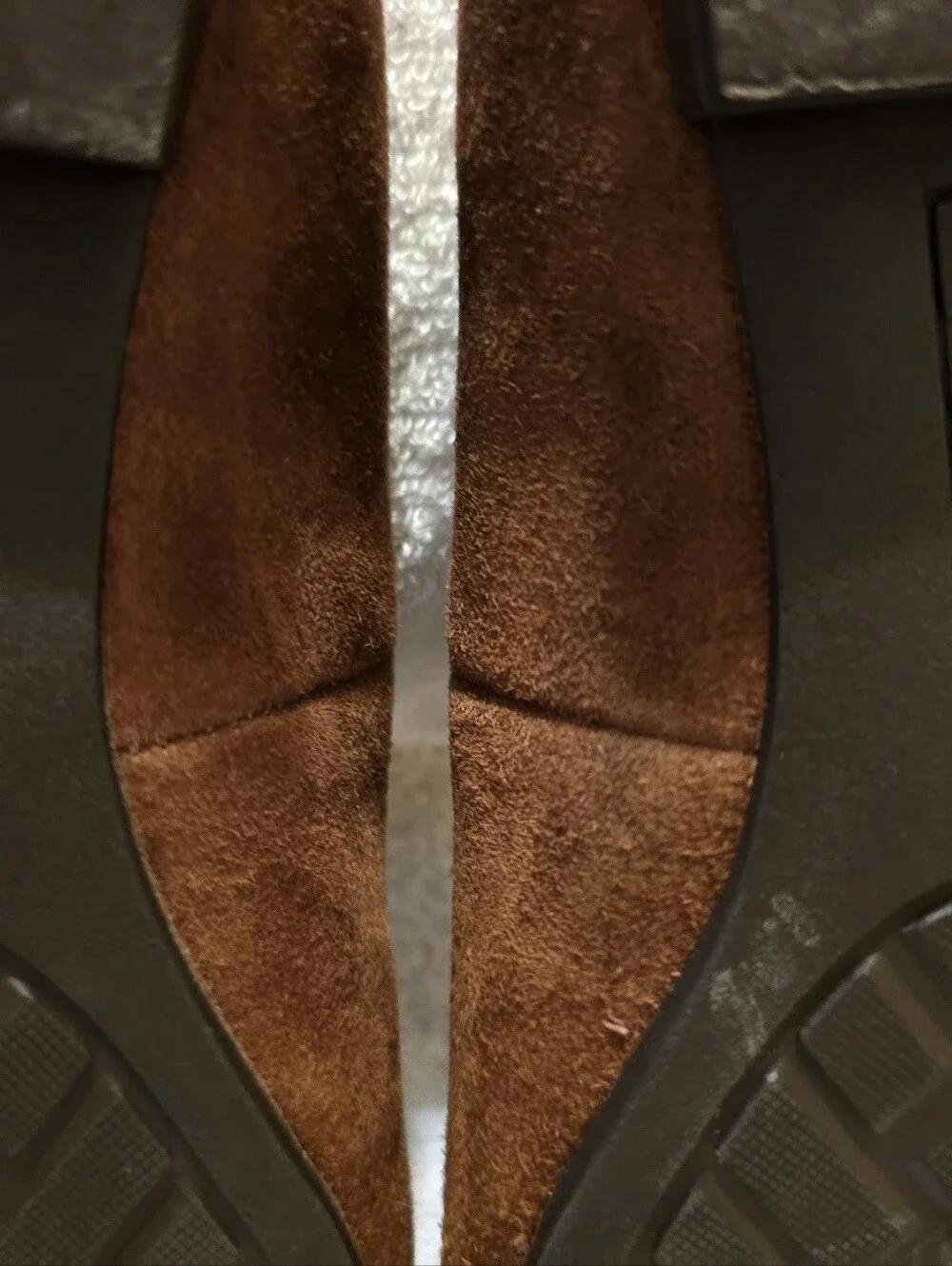 White Mountain Genuine Leather Suede Slip On Loafer Flats Brown 6 EUC